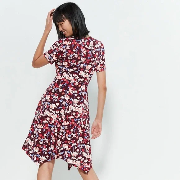 Tommy Hilfiger Burgundy Brookshire Floral Dress - Picture 3 of 3